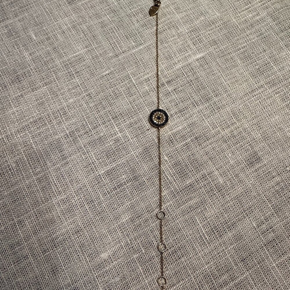 Meira T Round Evil Eye Diamonds and Sapphire Bracelet